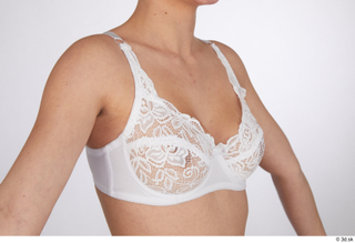 Jessie Clark breast lingerie underwear white lace bra 0005.jpg